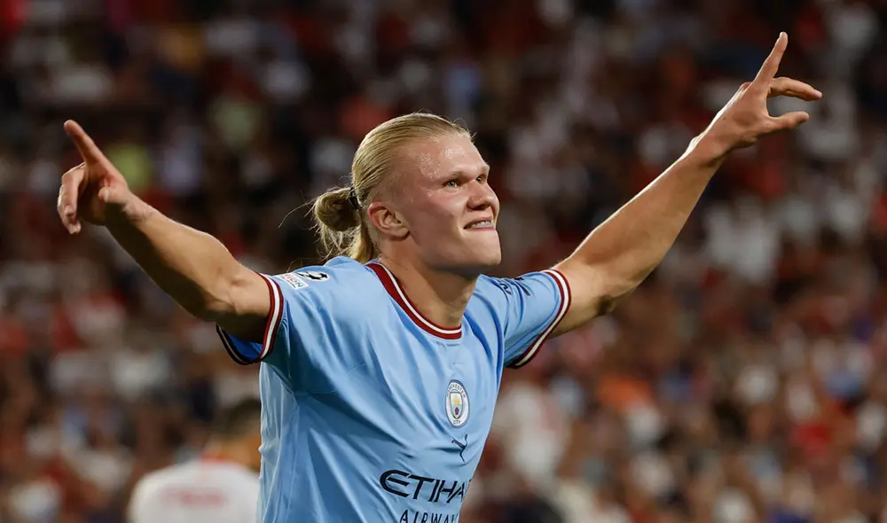 El noruego anotó 14 goles desde su llegada al Manchester City. Foto: EFE El noruego anotó 14 goles desde su llegada al Manchester City. Foto: EFE