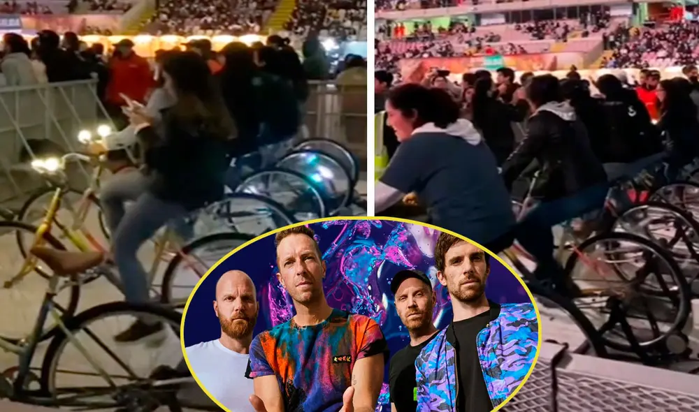 Antes de que Chris Martin hiciera retumbar el Estadio Nacional en su primer show en Perú, sus fans se tomaron unos minutos para pedalear en las bicicletas. Foto: composición LR/TikTok/@dsn.pe Antes de que Chris Martin hiciera retumbar el Estadio Nacional en su primer show en Perú, sus fans se tomaron unos minutos para pedalear en las bicicletas. Foto: composición LR/TikTok/@dsn.pe