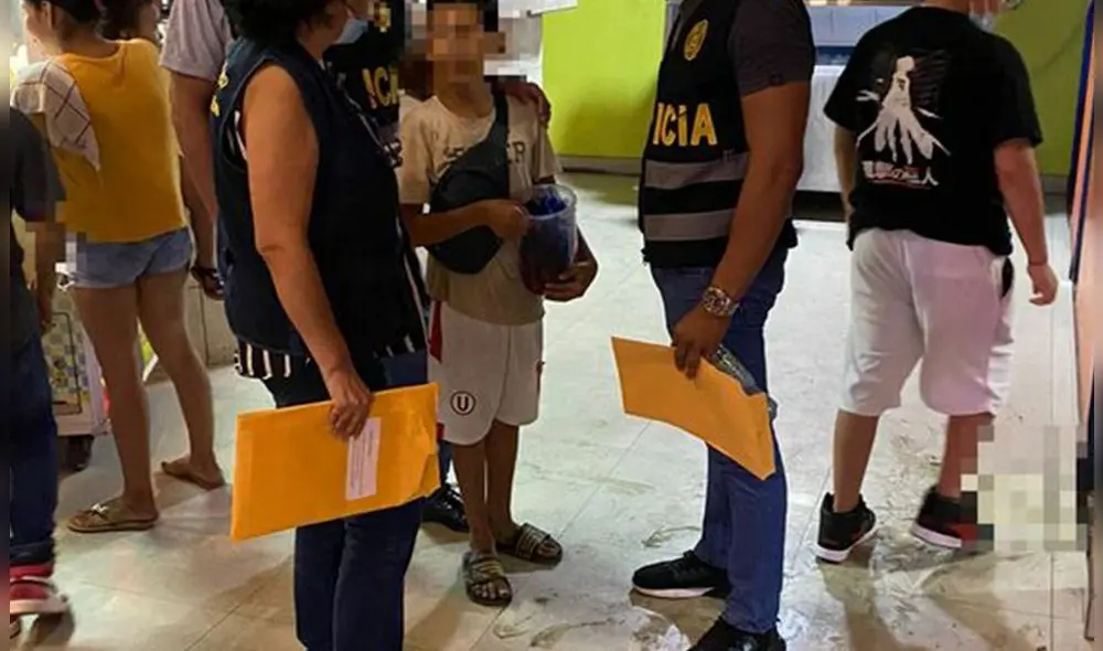 Los menores fueron hallados en plazas, bares y otros negocios. Foto: Ministerio Público Los menores fueron hallados en plazas, bares y otros negocios. Foto: Ministerio Público