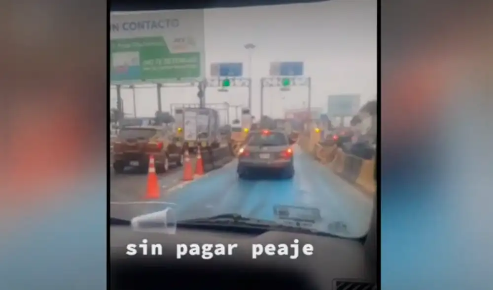 Conductores suben tiktoks tras grabarse rompiendo trancas de seguridad para evitar pagar peajes. Foto: captura de Latina