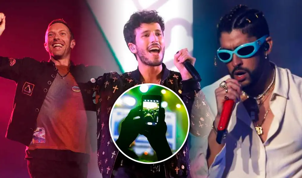 Cantantes como Chris Martin y Sebastián Yatra pidieron a sus fans guardar el celular durante el show. Foto: composición LR/ Archivo LR/ Fútbol red/ Silencio/ Happening Cantantes como Chris Martin y Sebastián Yatra pidieron a sus fans guardar el celular durante el show. Foto: composición LR/ Archivo LR/ Fútbol red/ Silencio/ Happening