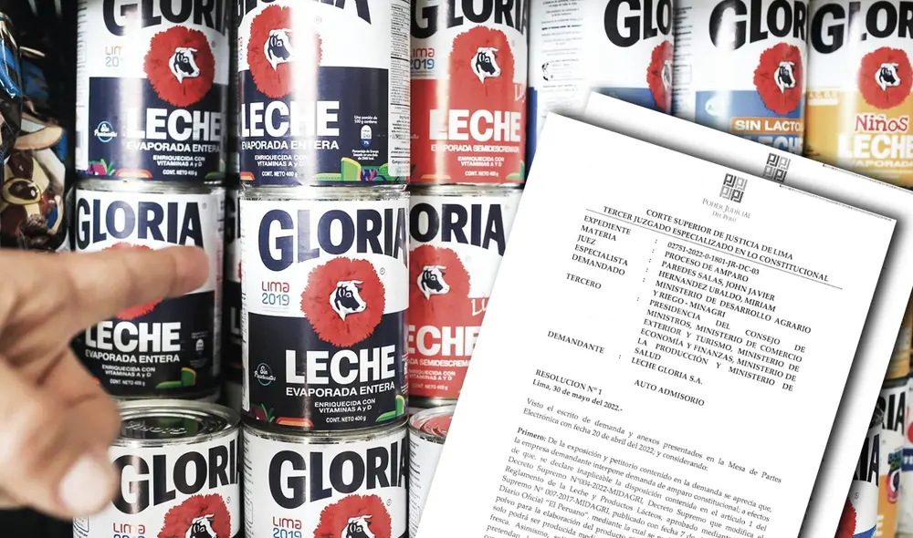 Gloria presentó demanda de amparo y medida cautelar contra la modificación al reglamento de la leche que entra en vigencia el 4 de octubre. Foto: composición LR/Radio Karibeña/documento