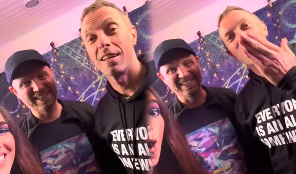 Chris Martin tuvo noble gesto con fanática peruana. Foto: composición/captura TikTok