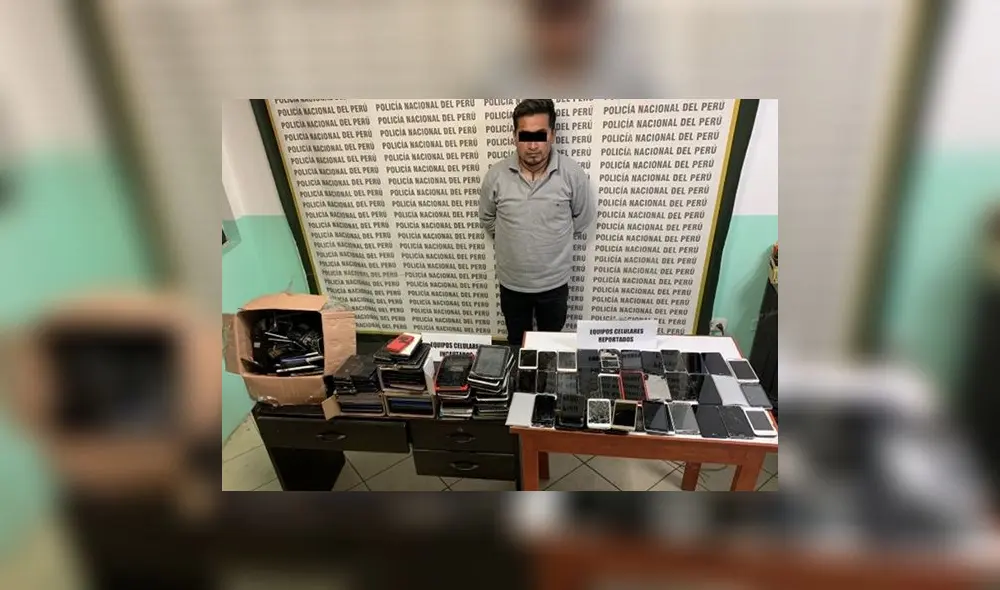 Fueron 423 celulares y 28 tablets las incautadas a Casana. Foto: PNP