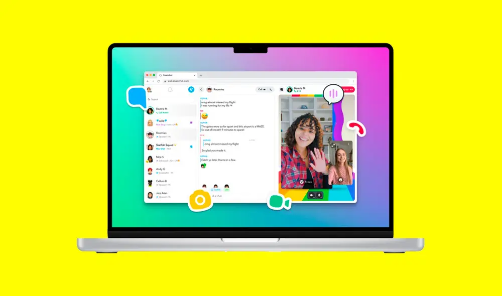 Snapchat web tiene una interfaz básica. Foto: Snapchat Web