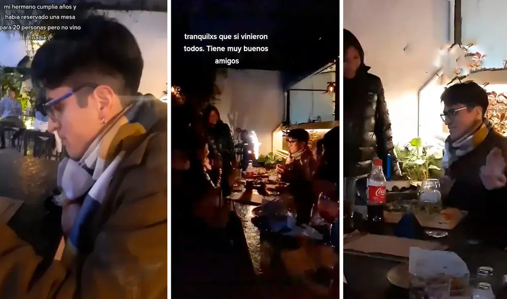 Al final, el cumpleañero los invitó a su casa para continuar con las celebraciones y les dio un sticker a cada uno. Foto: composición LR/TikTok/@_v4len_4