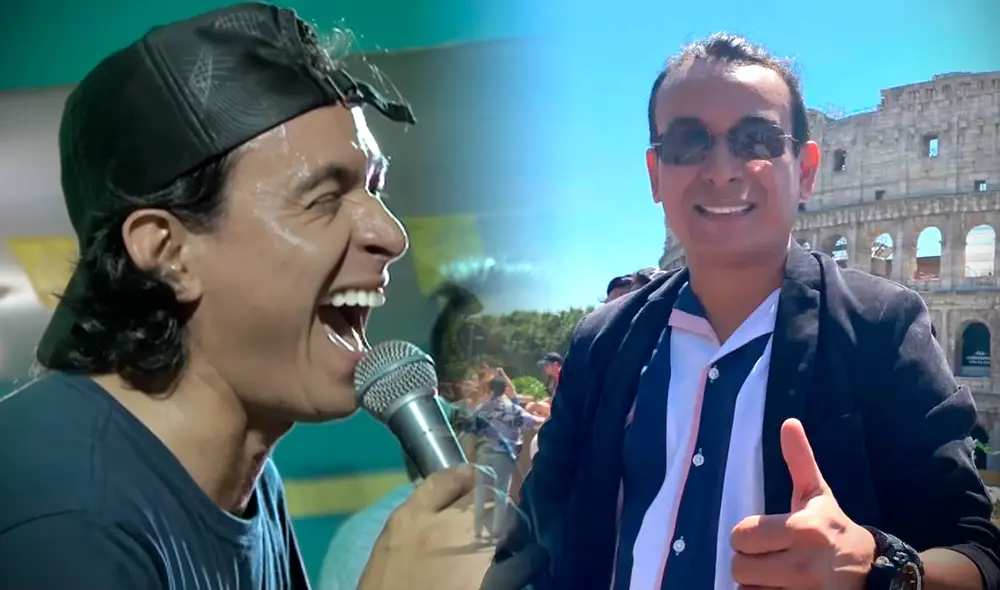 Esaud Suárez sigue alegrando al público con su voz. Foto: captura de YouTube / captura de Instagram / composición de Gerson Cardoso / La República