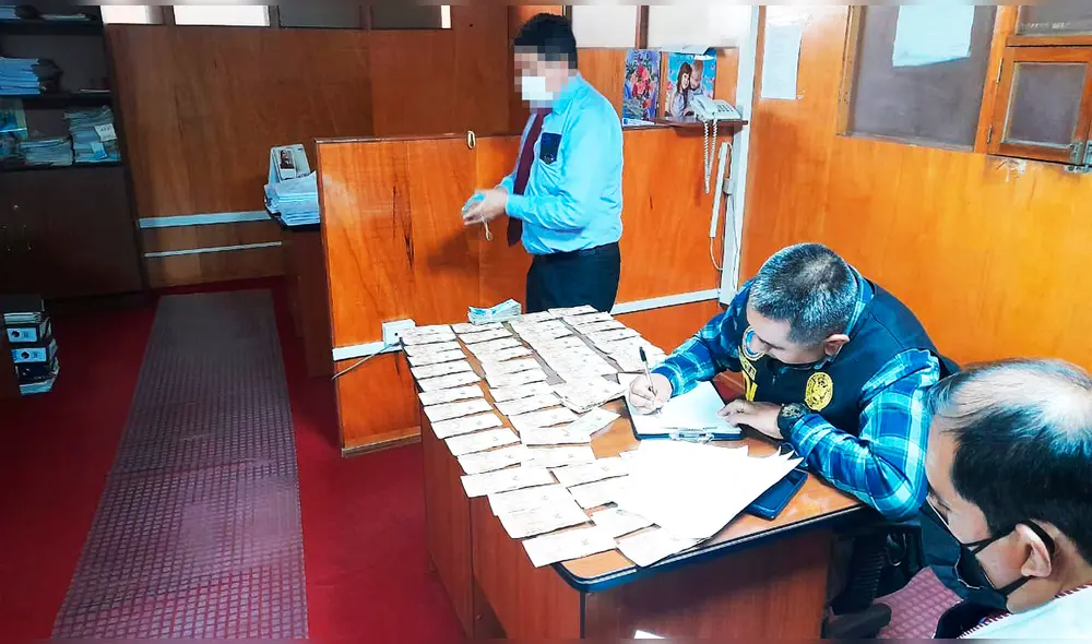 El último 9 de septiembre de 2022, se detuvo a cuatro funcionarios de la DRA en posesión de 25.000 soles. Foto: Ministerio Público