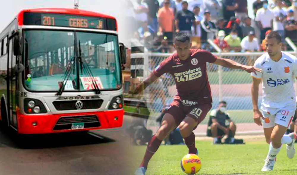 Universitario vs. Atlético Grau: corredor rojo movilizará a hinchas luego del encuentro en el Estadio Monumental. Foto: composición Fabrizio Oviedo/LR/ATU/LR