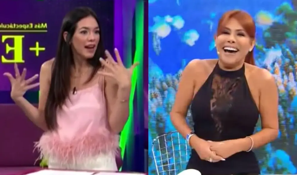 Magaly Medina comparte el saludo de orquesta en programa de Jazmín Pinedo. Foto: composición LR/captura de América TV/ captura de ATV