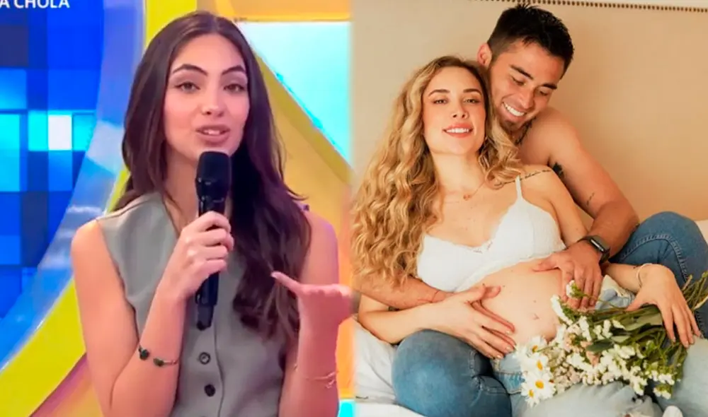 Natalie Vértiz habló sobre la llegada del bebé de Ale Venturo y Rodrigo Cuba. Foto: captura América TV / Instagram / Rodrigo Cuba