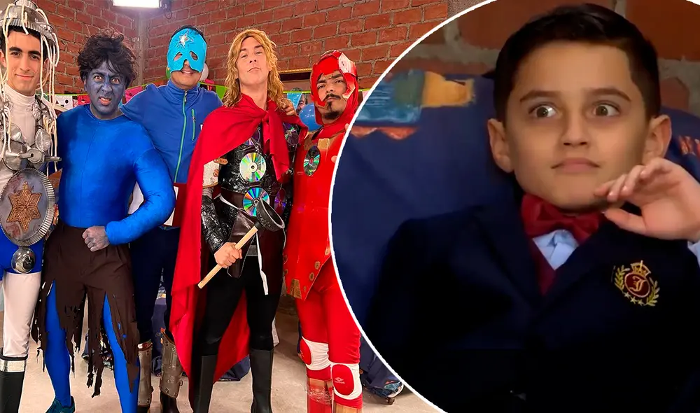Sin palabras quedó Richard Jr. al ver a Joel, Félix y más personajes dando vida a Los Vengadores. Foto: composición LR/América TV/@erickeleraoficial