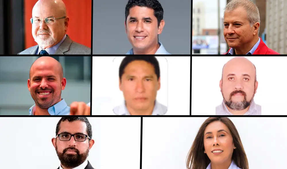 De la lista, solo hay una mujer y algunas figuras conocidas del ambiente político. Foto: composición LR/JNE