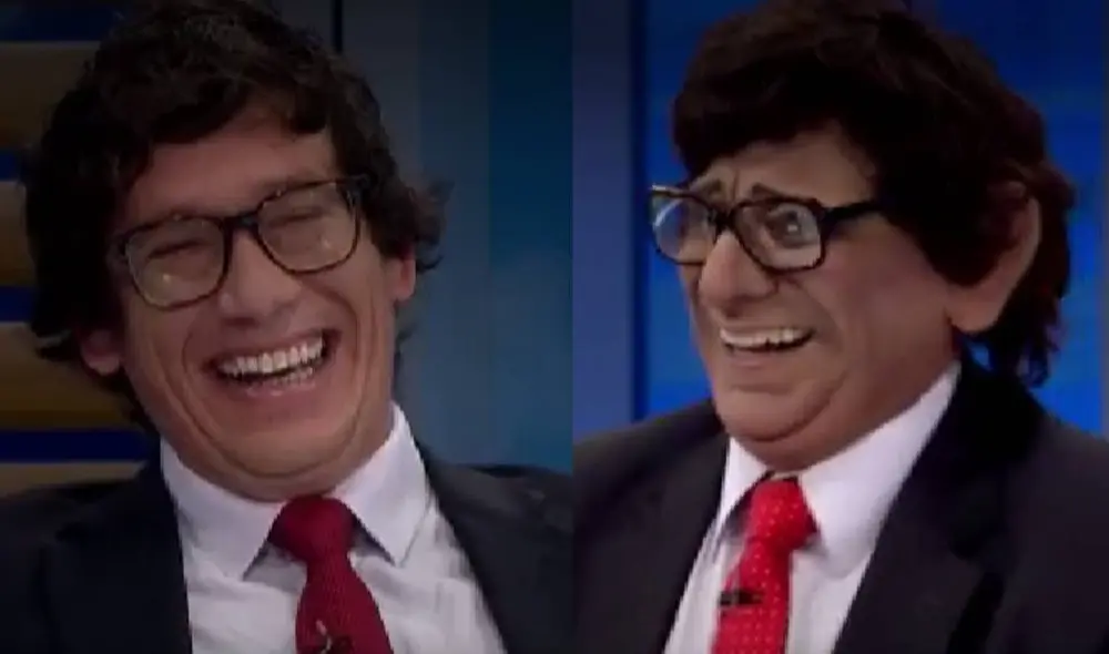 Jaime Chincha se divirtió durante entrevista con su doble. Foto: composición LR/captura de Canal N