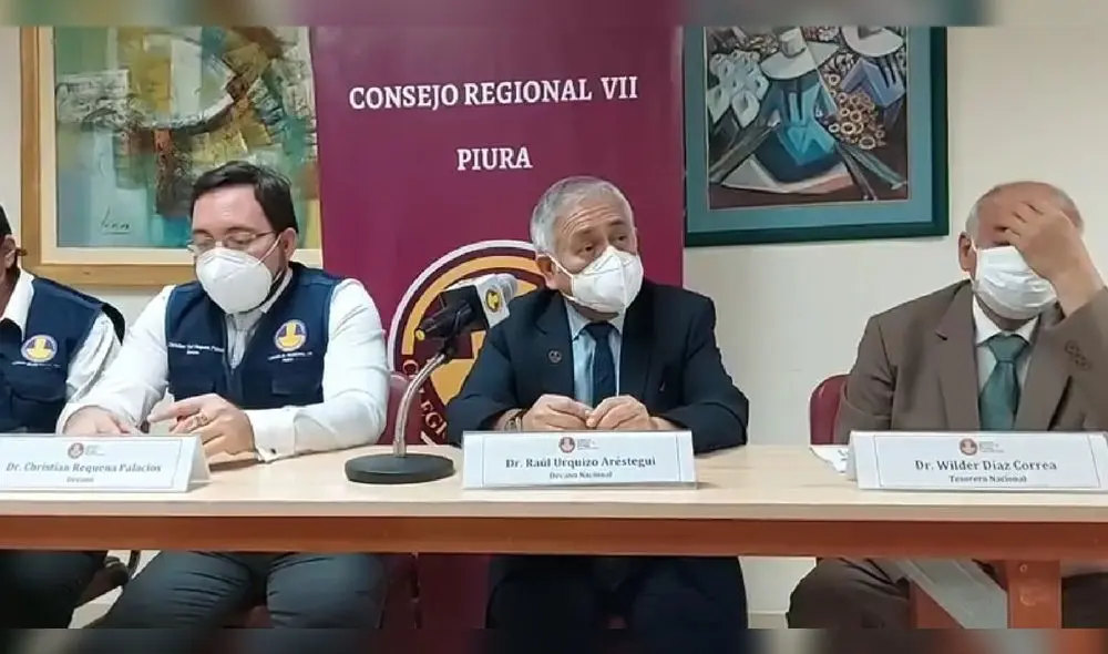 Decano nacional estuvo en la ciudad de Piura comentando la situación sanitaria. Foto: Colegio Médico de Piura