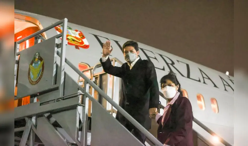 El mandatario obtuvo el permiso de parte del Congreso para viajara el último jueves 15, tras una votación en el Pleno. Foto: Presidencia