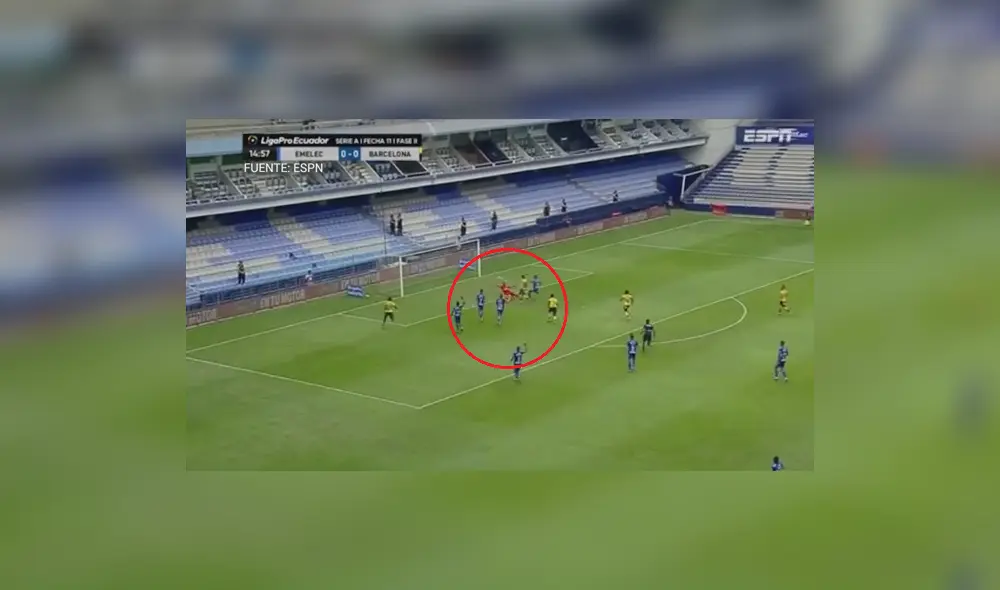 Barcelona SC gana 1-0 a Emelec en el clásico astillero de Ecuador. Foto: captura GolTV