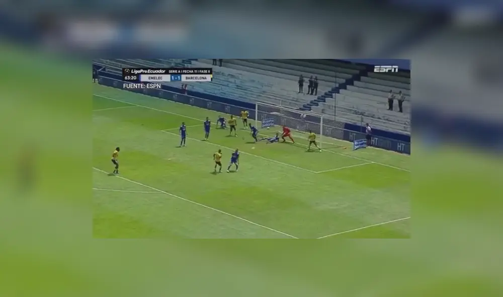 Barcelona SC gana 3-1 a Emelec y se está quedando con el clásico astillero. Foto: captura GolTV