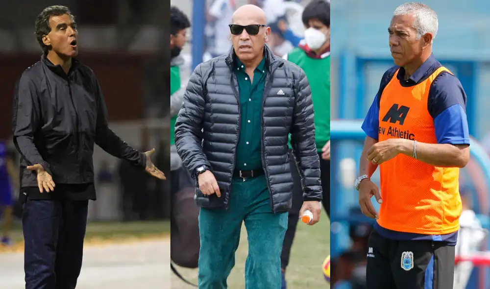 Los tres técnicos peruanos siguen desde inicios de año en sus clubes. Foto: composición/GLR