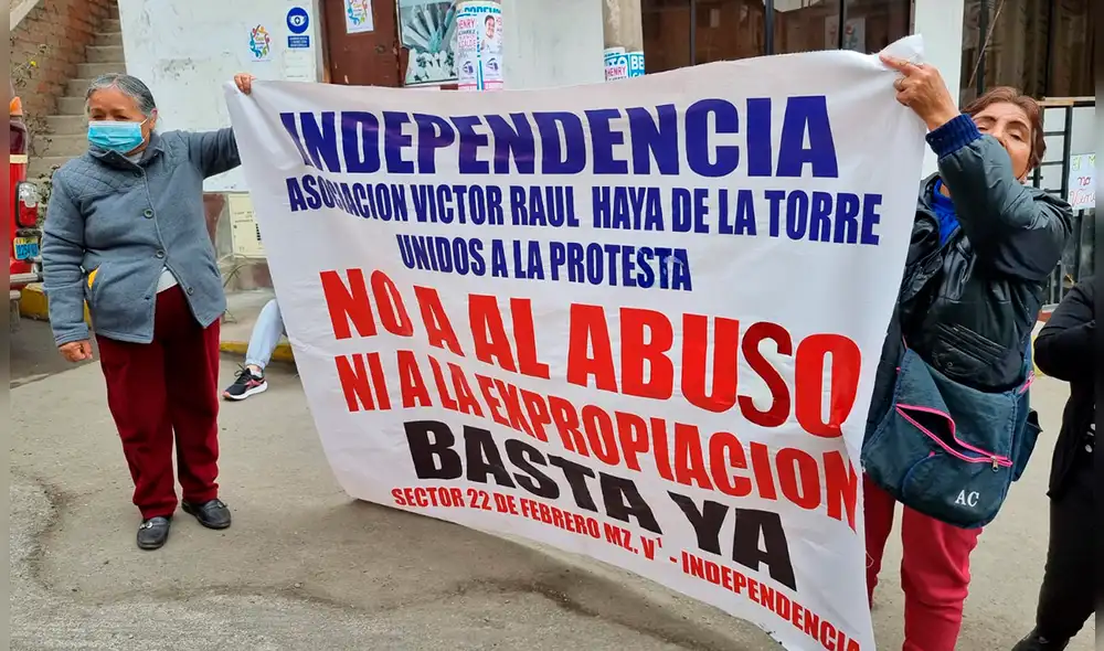Vecinos de Independencia piden al MTC que se cancele la construcción del Anillo Víal Periférico de Lima y Callao en las inmediaciones de sus terrenos. Foto: Omar Coca/ URPI-LR