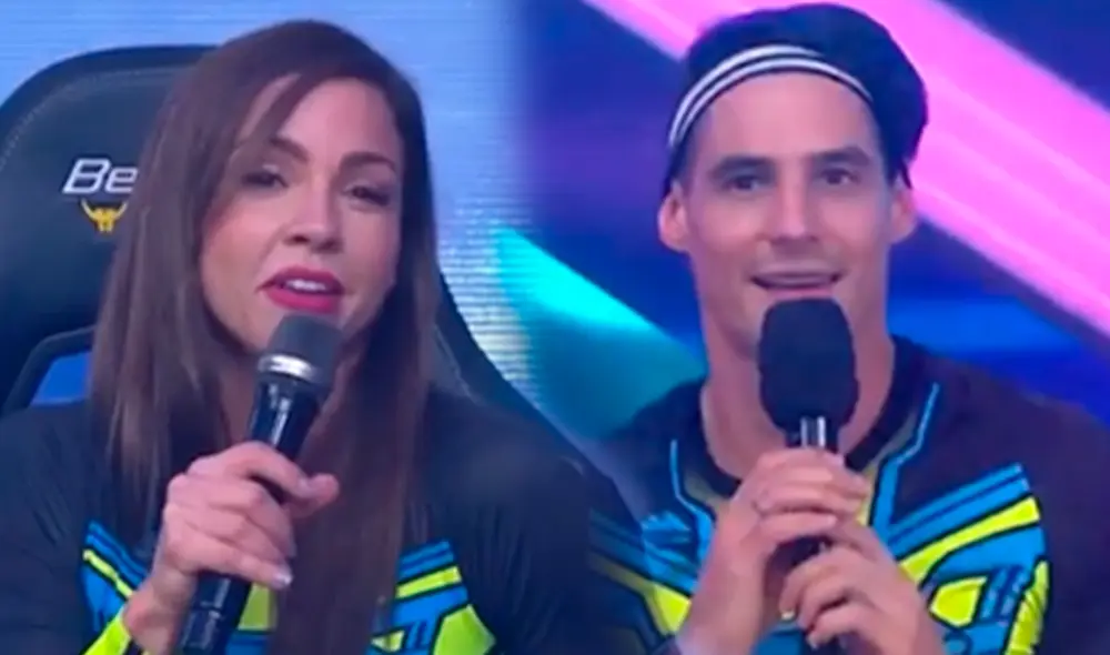 Facundo González se quedó sorprendido ante la intervención de Paloma Fiuza. Foto: composición/captura América TV