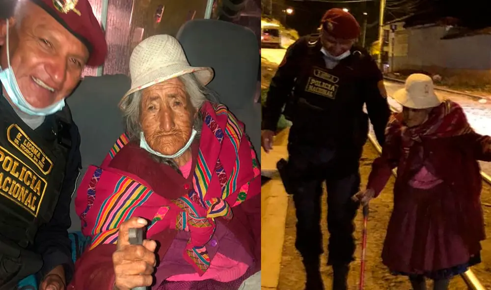 Abuelita se encontraba desorientada. Foto: PNP
