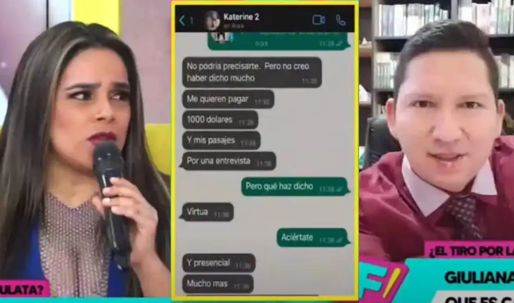 Giuliana Rengifo declara cuál es su vínculo con notario. Foto: composición/ captura de Willax Giuliana Rengifo declara cuál es su vínculo con notario. Foto: composición/ captura de Willax