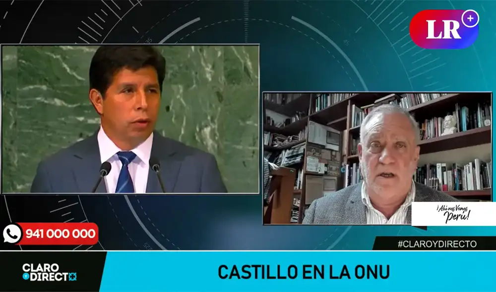 Augusto Álvarez Rodrich se refirió a la presentación de Castillo en la ONU. Foto: Captura Youtube Augusto Álvarez Rodrich se refirió a la presentación de Castillo en la ONU. Foto: Captura Youtube