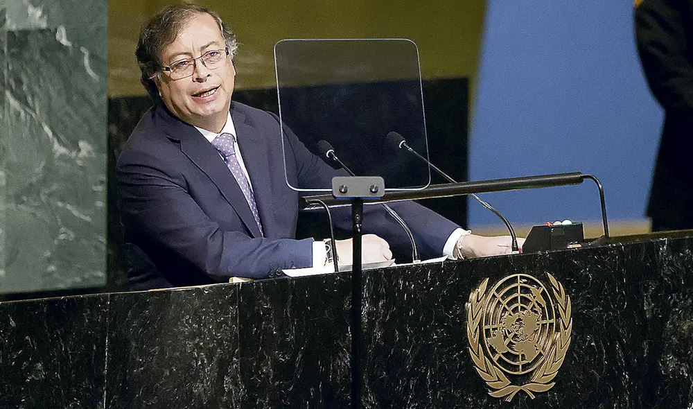 Mensaje al mundo. El presidente de Colombia dedicó su discurso ante la ONU a los temas de narcotráfico y cambio climático. Foto: EFE