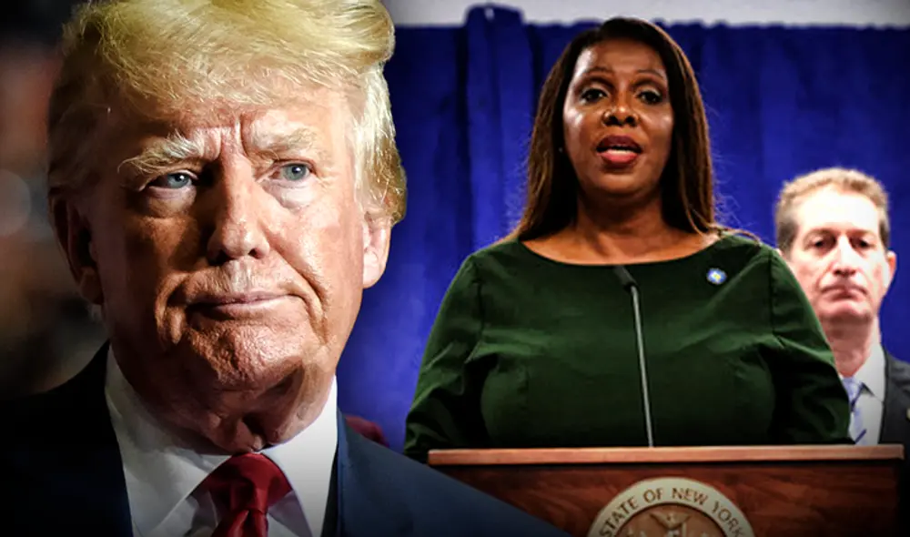 La fiscal Letitia James anunció que su oficina está demandando al expresidente Donald J. Trump y sus hijos y los acusa de declaraciones fraudulentas para obtener millones en beneficios económicos. Foto: composición LR/AFP