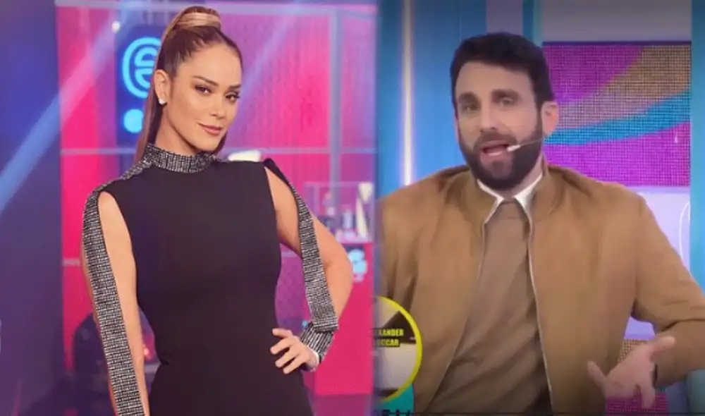 Rodrigo González es denunciado por Karen Schwarz tras mencionarla en "Amor y fuego". Foto: composición LR/ @KarenSchwarz / Instagram / captura de Willax