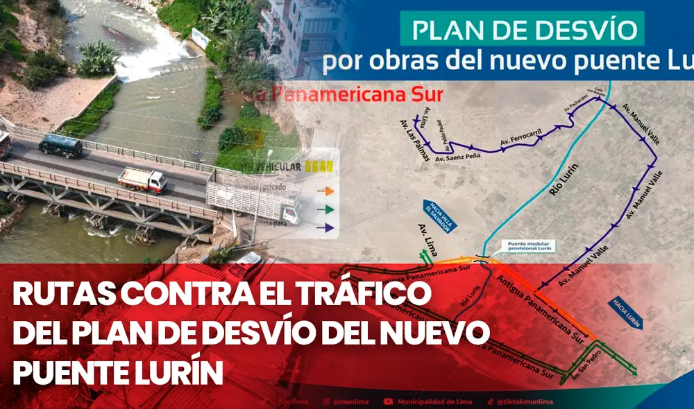 La construcción del nuevo puente Lurín cuenta con una inversión de aproximadamente S/ 12 millones. La obra busca beneficiar a más de 85.000 vecinos del distrito sureño. Foto: composición de Fabrizio Oviedo/La República/Andina/MML