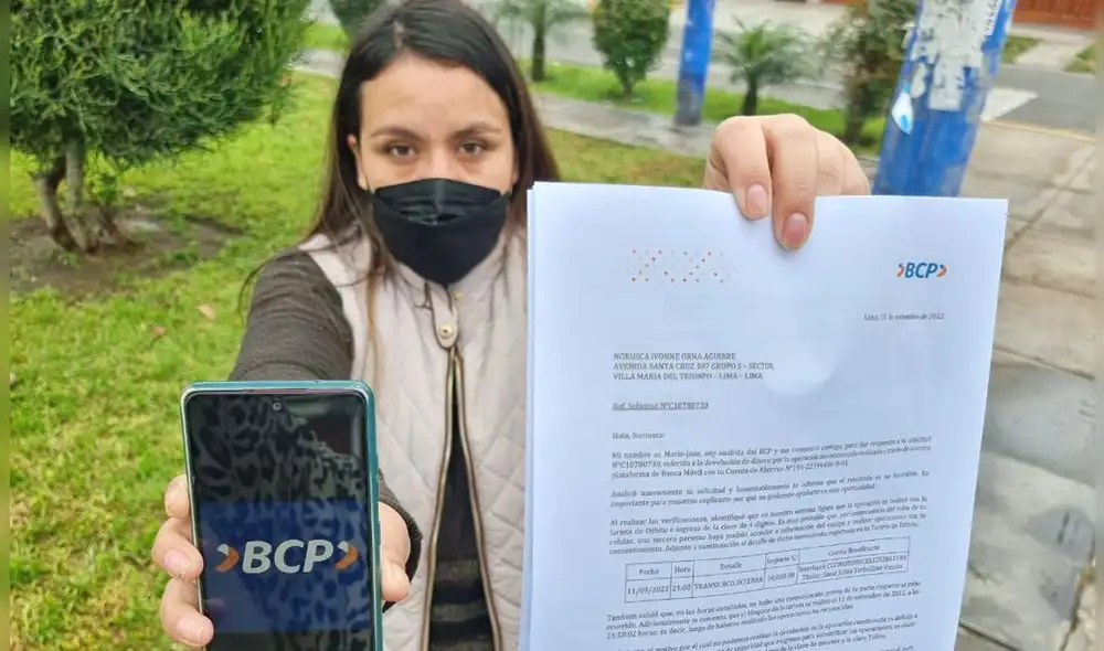 La agraviada pide que el BCP fortalezca su sistema de seguridad, pues teme no recuperar dinero. Foto: Jessica Merino / URPI-LR