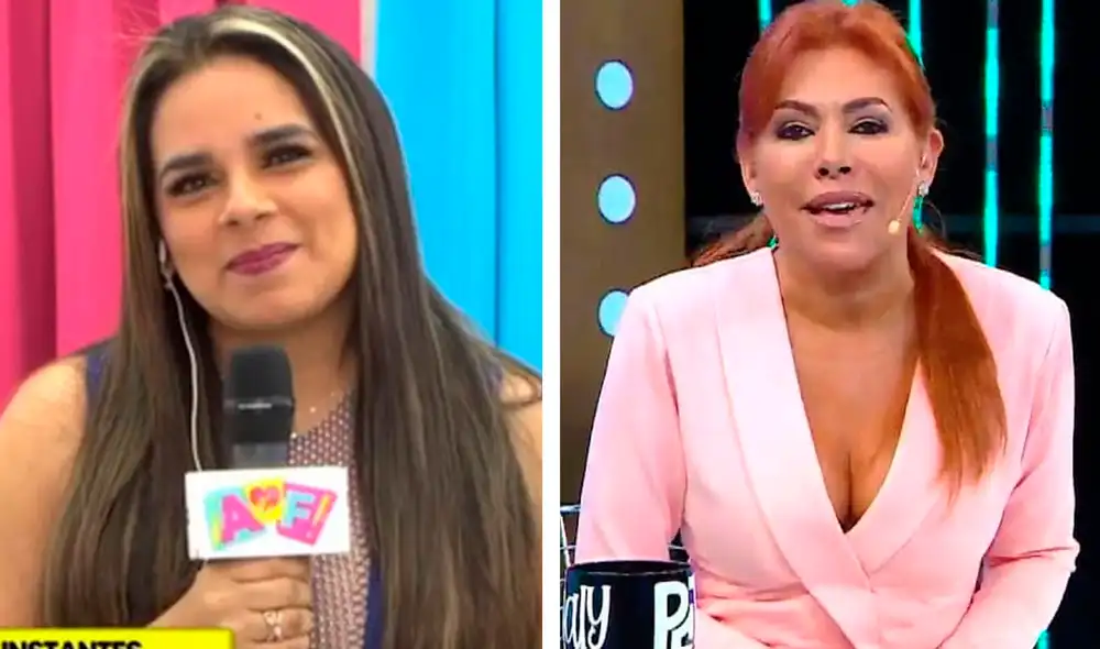 Giuliana Rengifo y Magaly Medina se lanzaron fuertes calificativos en las últimas horas. Foto: captura Willax TV/ captura ATV Giuliana Rengifo y Magaly Medina se lanzaron fuertes calificativos en las últimas horas. Foto: captura Willax TV/ captura ATV