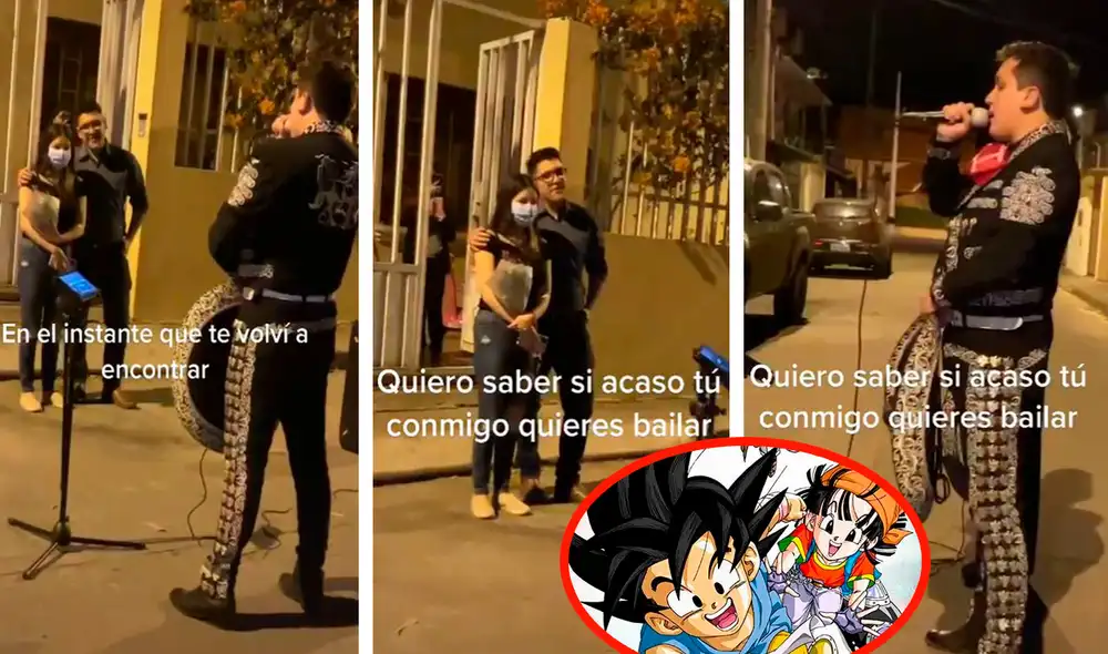 Para celebrar su aniversario, un joven contrató a un grupo de músicos para que fueran a la casa de su enamorada. Foto: composición LR/TikTok/@bryamcabrera