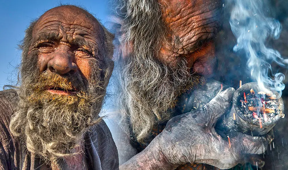 Amou Haji vive en Irán, tiene 87 años y es conocido como ‘el hombre más sucio del mundo’. Foto: composición LR/ AFP Amou Haji vive en Irán, tiene 87 años y es conocido como ‘el hombre más sucio del mundo’. Foto: composición LR/ AFP
