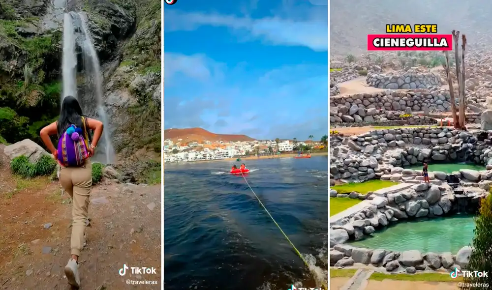 Traveleras mostraron los parajes que los turistas pueden visitar en Lima Este y Norte. Foto: composición LR/captura de TikTok/@Traveleras Traveleras mostraron los parajes que los turistas pueden visitar en Lima Este y Norte. Foto: composición LR/captura de TikTok/@Traveleras