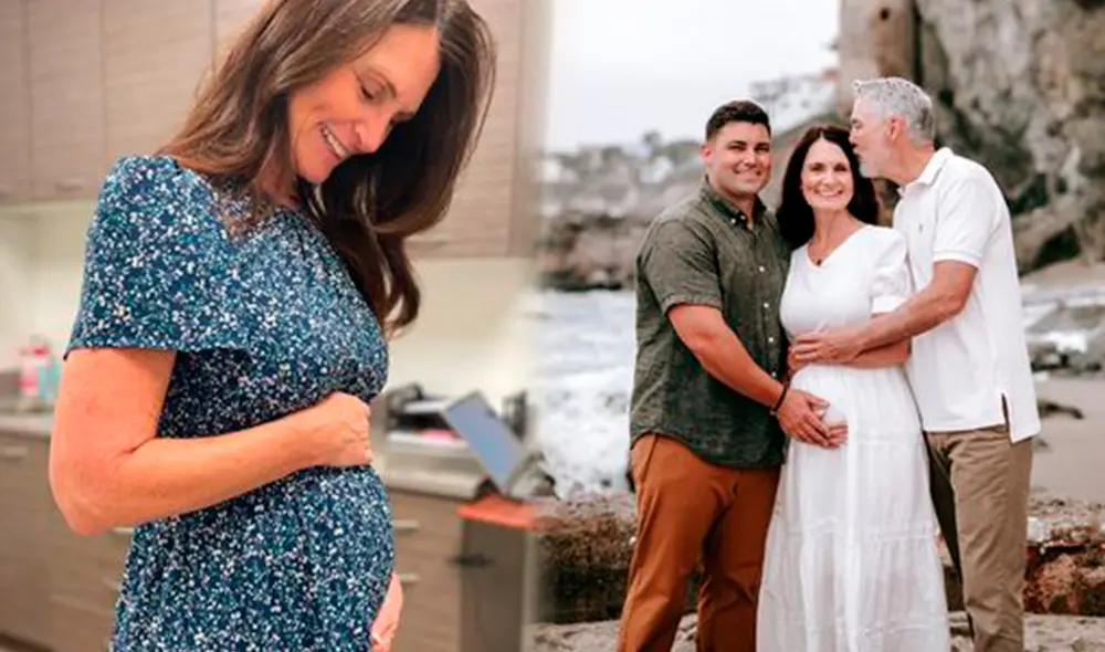 Nancy Hauck dará a luz a su nieta en noviembre, en un parto en el que estará presente toda la familia. Foto: Composición/LR/SWNS