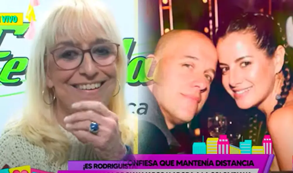 Regina Alcóver reconoció que un divorcio no es fácil y le deseó la felicidad del mundo a la exesposa de Gian Marco. Foto: captura/Willax
