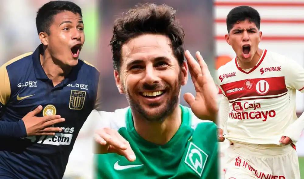 Pizarro jugó en Europa casi toda su carrera. Foto: composición LR/Liga 1/Werder Bremen/Universitario