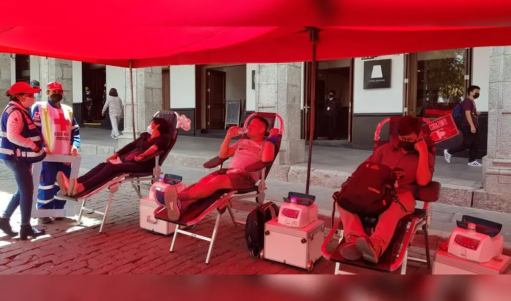 Arequipa. Este viernes se realizó campaña de donación de sangre. Foto: Alexis Choque/URPI-LR Arequipa. Este viernes se realizó campaña de donación de sangre. Foto: Alexis Choque/URPI-LR