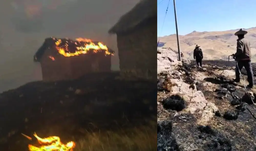 Viviendas afectadas por incendio. Foto: difusión