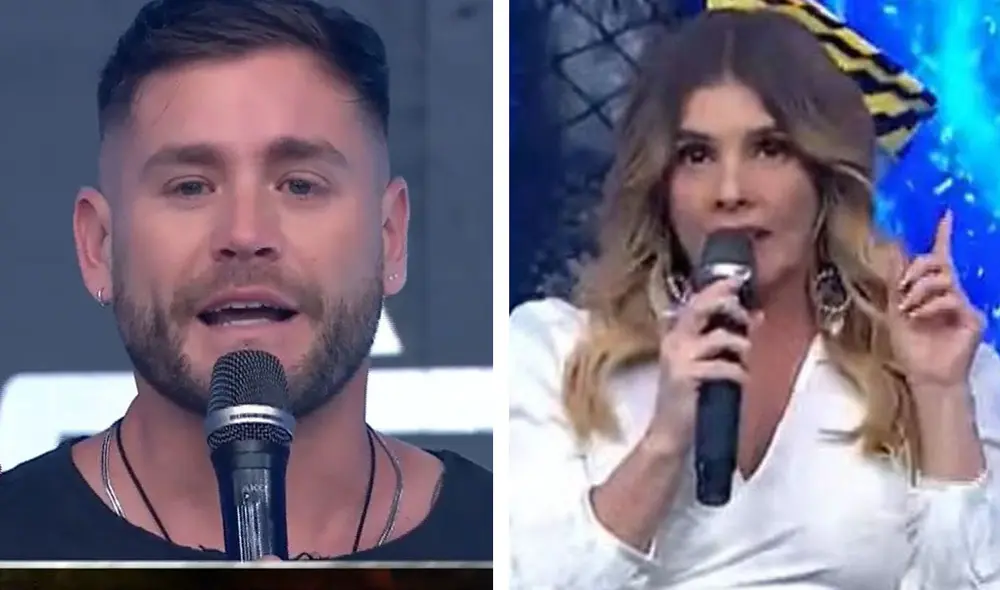 Johanna San Miguel celebró con emoción el regreso de Pancho Rodríguez. Foto: captura América TV Johanna San Miguel celebró con emoción el regreso de Pancho Rodríguez. Foto: captura América TV