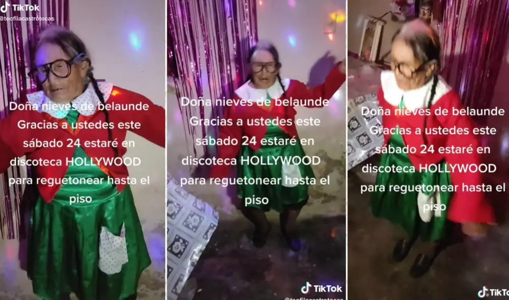 A través de TikTok, Doña Nieves de Comas confirmó que se presentará en la discoteca de Los Olivos. Foto: composición LR/captura de TikTok/ @teofilacastrotocas A través de TikTok, Doña Nieves de Comas confirmó que se presentará en la discoteca de Los Olivos. Foto: composición LR/captura de TikTok/ @teofilacastrotocas