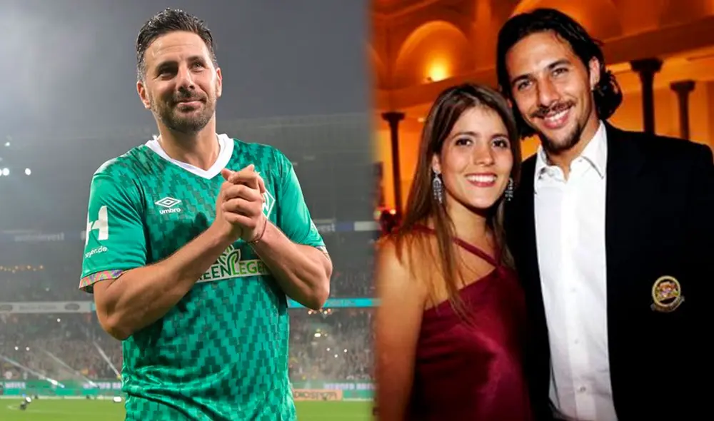 Esposa de Claudio Pizarro no asisitió a la despedida del futbolista. Foto: composición LR/ AFP / @werderbremen / Twitter Esposa de Claudio Pizarro no asisitió a la despedida del futbolista. Foto: composición LR/ AFP / @werderbremen / Twitter