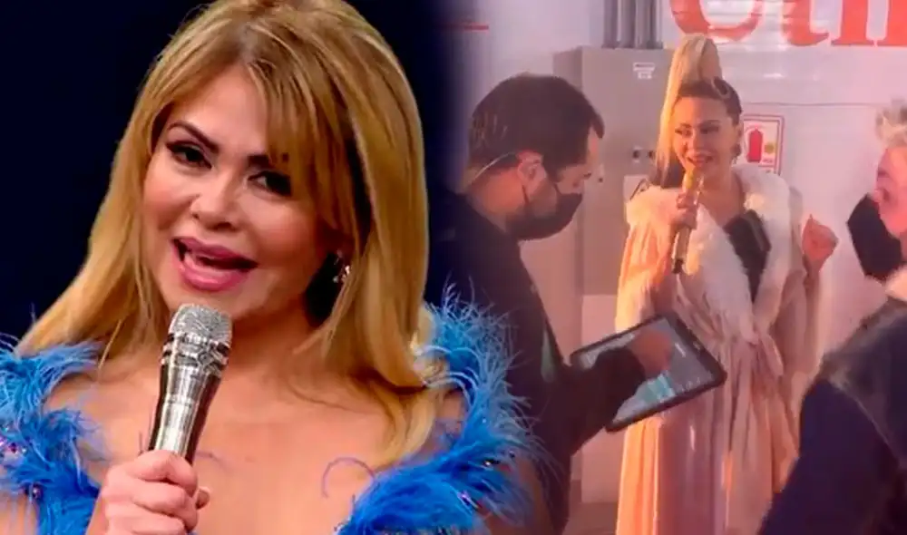 Peinado de Gisela es sensación en redes sociales. Foto: composición/captura América TV/Instagram