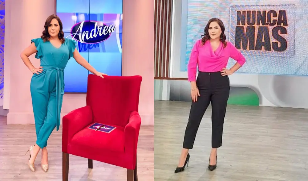 Andrea Llosa es conductora de los programas "Andrea" y "Nunca más". Foto: composición LR/Andrea Llosa/Instagram Andrea Llosa es conductora de los programas "Andrea" y "Nunca más". Foto: composición LR/Andrea Llosa/Instagram