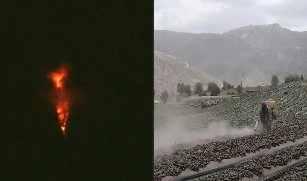 El volcán Sangay es uno de los más activos del continente y está ubicado en la provincia amazónica de Morona Santiago, fronteriza con Perú. Foto: composición/AFP