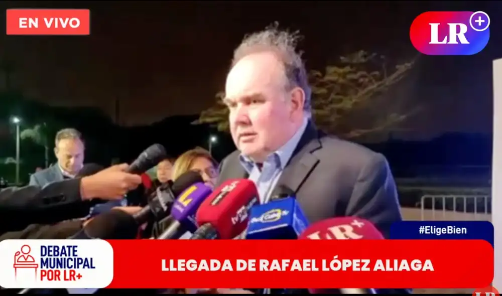 Rafael López Aliaga participa este domingo del debate municipal 2022 organizado por el Jurado Nacional de Elecciones. Foto: La República