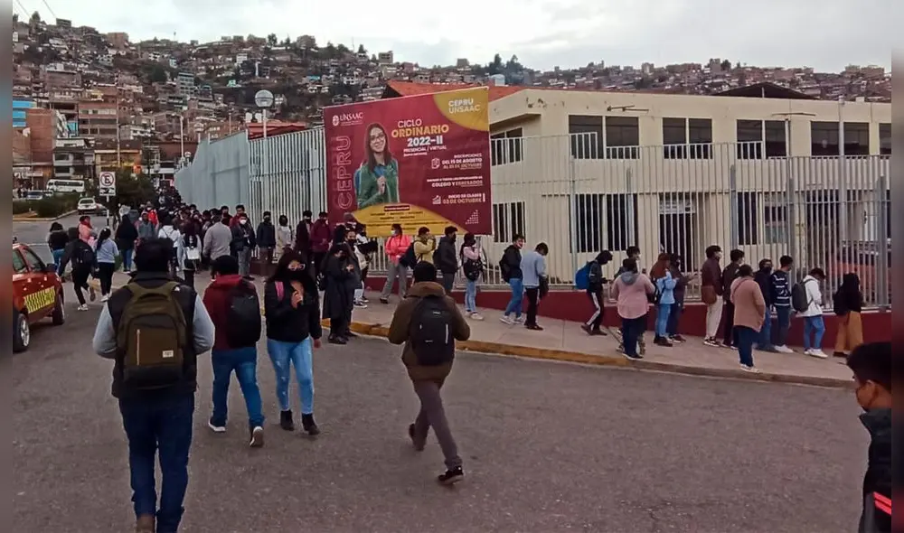 Retorno a la presencialidad en la UNSAAC. Foto: Alexander Flores